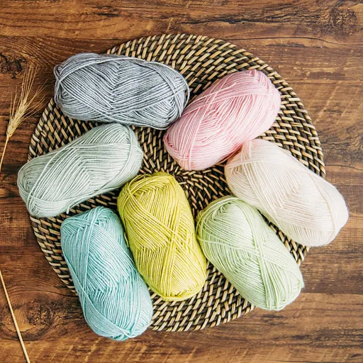 Cotton Acrylic Blend Yarn for Knit and Crochet Projects